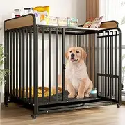 Indoor Decoration Pet House Dog Cage Dog Box Furniture with Lockable Door, Easy to Disassemble Tray