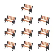 10Pcs Model Train HO N O Scale Bench Chair Model Settee Street Park Layout8637
