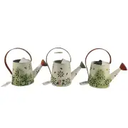 Set Of 3 Decorative Spring Tea Light Metal Watering Can Floral Lady Bug