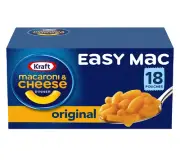 Kraft Easy Mac Original Macaroni & Cheese Microwavable Dinner 18 ct Packets