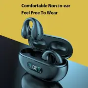 FRAZCOM Bone Conduction Wireless Headphones Bluetooth 5.3 Earclip Design Earbuds