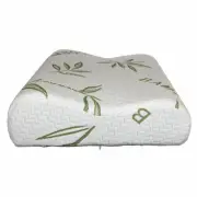 Luxury Bamboo Pillow Memory Foam Fabric Cover Contour Shape 60*40*12cm