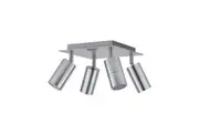 Pillar Light Adjustable 4 Light GU10 Titanium IP44 Square Back Plate
