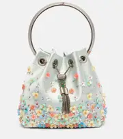 [Jimmy Choo] Jimmy Choo Bon Bon Small embellished satin tote bag One Size multicoloured