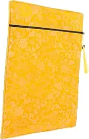 Bible Book Covers Pouch with Zipper and Tassel Protective Case for Scriptures Prayer Books Art Supplies Elegant Golden Design for Travel Storage