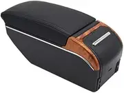 EXEGPLPVK Fit for Toyota Fit for Prius C Armrest Box Retrofit Parts Center Console Special Storage Space Car Elbow Rest with USB(A-Black Black line)