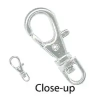 Clasp, 12 Silver Plated Brass Small 23x9mm Lobster Swivel Clips Clasps *