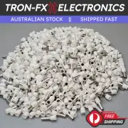 1000Pcs E6012 10AWG 6mm² WHITE Insulated Ferrule Bootlace Terminals Crimp