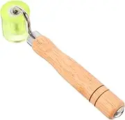 Sewroro Leather Tools Edge Roller for Leather Wallpaper Texture Roller Portable Wooden Handle for