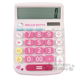 Hello Kitty 12位元大螢幕計算機《粉.蕾絲紋》事務用品