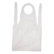 100x White Disposable Apron LDPE Catering Kitchen Hospitality Food Handling