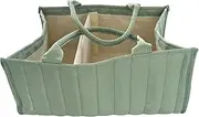 Baby Basket - Carrying Caddy Organizer - Portable Foldable with Handle Safe Waterproof Storage for Nursery Bedside Bathroom Desk