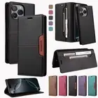 Magnetic Leather Case Flip Wallet Cover For iPhone 16 15 14 13 12 11 Pro Max 8 7