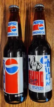 Shaq Shaquille O'Neal Chillin' 1992-1993 NBA Glass Pepsi 12oz. Longneck Bottle