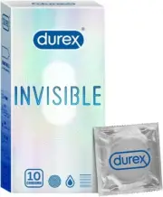 Durex Invisible Super Ultra Thin Condoms for Men – 10S