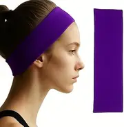 [Generic] 7cm Wide Headbands, Plain Stretchy Hairband Unisex Kylie Headband Bandeau for Gym, Yoga, Exercise, and Sports – Soft and Comfortable Headband for Women & Men