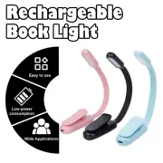 Usb Rechargeable Mini Led Book Light 3-color Temperatures Clip-on Reading Lights