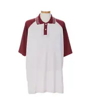 [kpop Idol Look] White & Wine Two-piece Gym Uniform Top Casual Wear School Uniform Student Uniform