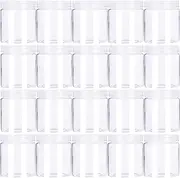 20 Pack 4oz Round Plastic Jars with Lids Empty Clear Slime Containers,Wide-Mouth Refillable Storage Containers for Cosmetics,Lotion,Food Storage