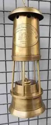 10'' Maritime Heavy Brass Lantern Nautical Miner Oil Lamp Permissible Flame Ship