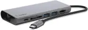 Belkin USB-C Multimedia Docking Station with Tethered USB-C Cable, Black