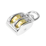 Pinnacle 25mm Nickel Plated Brass Double Pulley