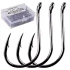 100pcs/Box Fishing Hook Iseama Circle Carp Eyed Fishing Hook Size 2-22#