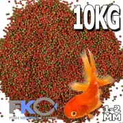 FKC Goldfish, Koi Aqua Aquarium Pond Floating Fish Food Pellets 1-2mm SML 10KG