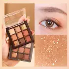 9-color Chocolate Eyeshadow Palette Pearlescent Matte Glitter Fine Sequins E5V7