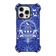 iPhone 16 Pro Bounce Case MagSafe Compatible Sun Moon Stars White Galaxy Boho