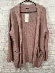 NWT Mengpipi Light Purple Open Cardigan Size Medium