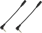 CONGARTENO 2Pcs to Trrs Adapter Cable Female to Male Microphone Converter for Phone Tablet for SLR Recording Connects Mic to Trrs Devices Present