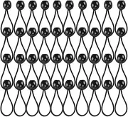 40 Pcs Bungee Balls,4 Inch Bungee Cords with Balls Suitable for Shelter, Camping, Cargo, Tent Poles(Black)