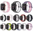 For Apple Watch Series SE 4 5 6 40mm 44mm Silicone Rainbow Watch Band Strap