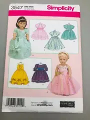Simplicity Sewing Pattern #3547-Elaine Heigl Designs- 18" Doll Clothes Uncut
