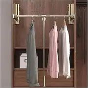 Stainless Steel Wardrobe Rail Tube - Extendable Pull Out Closet Rod, Pull Down Wardrobe Hanger, Adjustable Width Wardrobe Lift Large Retractable Hanger Soft, Load 30kg (Size : 890-1200mm) Learned KeYJ