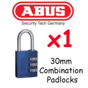 ABUS Combination Padlocks - Resettable 30mm x1 High quality - BLUE