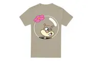 SpongeBob SquarePants Mens Wink Sandy Cheeks Face T-Shirt (Sand) - UTTV6664