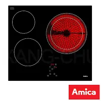 在飛比找Yahoo奇摩購物中心優惠-波蘭Amica APV-6310 9段火力強化玻璃檯面式三口