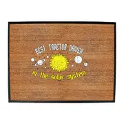 Best Tractor Driver Solar System - Funny Novelty Doormat Man Cave Floor mat