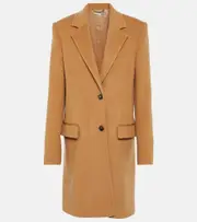 [Stella McCartney] Stella McCartney Single-breasted wool coat AU 6 brown