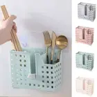 Plastic Chopstick Drying Rack Hollow Tableware Storage Shelf for Kitchen