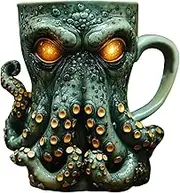Cthulhu-Inspired Pirate Tankard, Pirate Tankard, 3D Octopus/Kraken Design Beer Mug, Medieval Viking Beer Cup, Collector Themed Party Decoration Drinkware Gift, for Bar Restaurant Home (TypeB)
