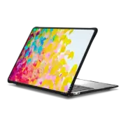 MacBook Air 13-inch (M1 / Intel) Impact Case CREATION IN COLOR - Whimsical Bold Colorful Rainbow Neon Multicolor Wild Ocean Waves Sea Splash Coastal Fine Art Abstract Acrylic Painting Modern Chic Ombre Pattern Design
