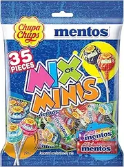Chupa Chups Mix of Minis Bag, 35 Lollipops and Mini Rolls