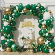 105Pcs Green Balloon Arch Set Jungle Wildlife Park Birthday Party Decoration St. Patrick'S Day And Carnival Party Decoration
