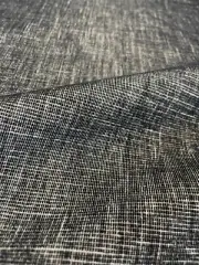 2.375 yards Luna Blueprint No. 22 Black & Beige Chenille Upholstery Fabric