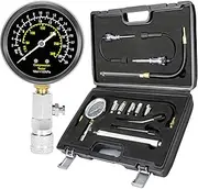 Uprimu 13pcs Compression Tester with Spark Plug Tester - Small Engine Compression Tester 300PSI Engine Cylinder Compression Gauge Automotive Tool
