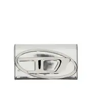 [DIESEL] DIESEL '1dr' metallized leather pouch Woman One Size One Size Silver