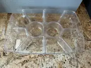 Longaberger Vintage NWT Lg Serving Tray 10 Section Chip N Dip Plastic Protector